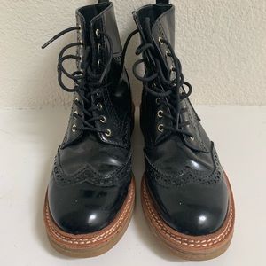 Zara Black Combat Boots